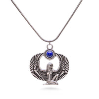 ISIS Pendant w/ Lapis, antiqued silver